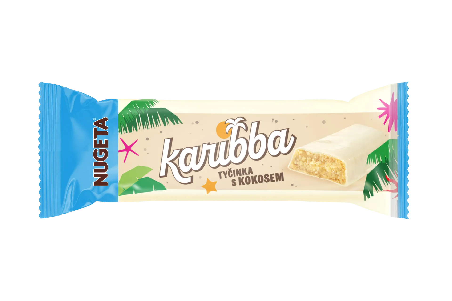 NUGETA Karibba sojov&aacute; tyč. b&iacute;l&aacute; s kokosem 40 g