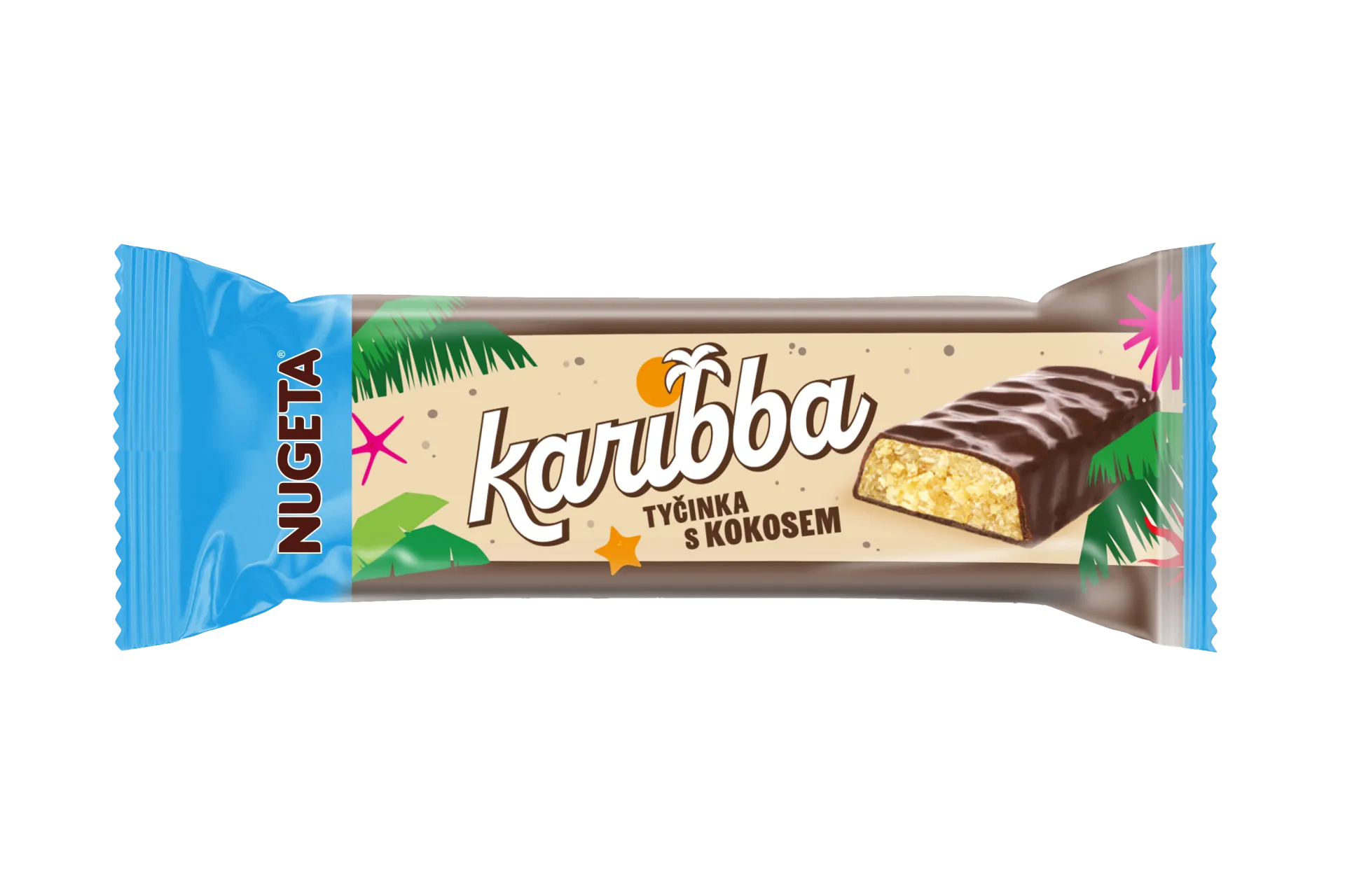 NUGETA Karibba sojov&aacute; tyč. tmav&aacute; s kokosem 40 g
