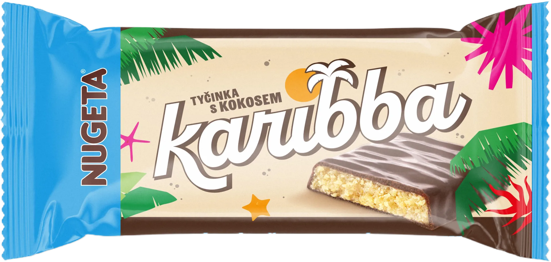 NUGETA Karibba soy bar dark with coconut 80 g